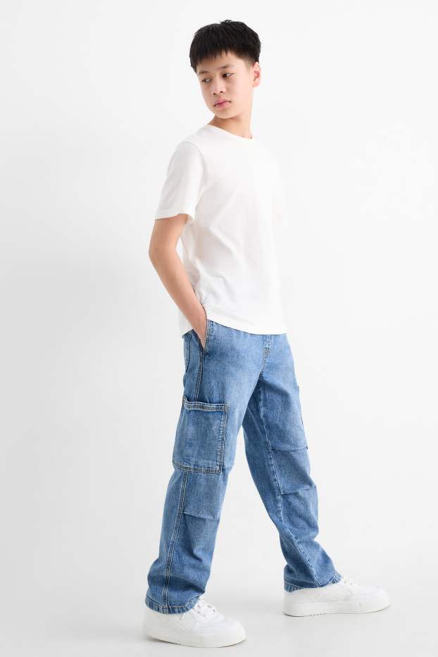 Enfants garçons - Cargo jean - jean bleu