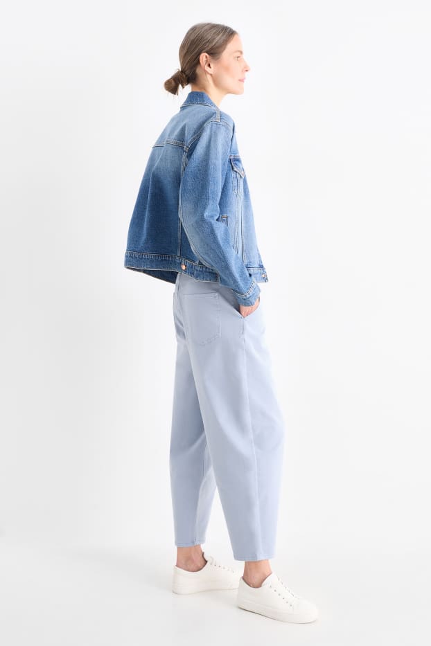 Dames - Barrel jeans - high waist - lichtblauw