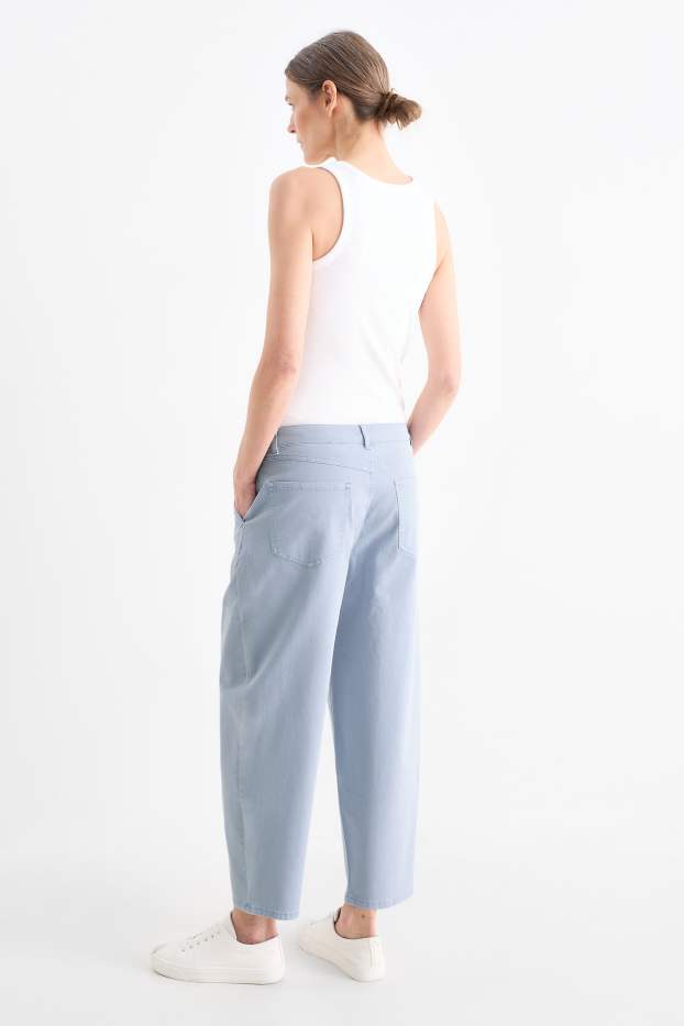 Dames - Barrel jeans - high waist - lichtblauw