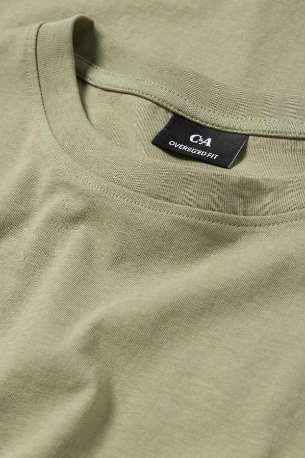 Hommes - T-shirt - oversize - vert