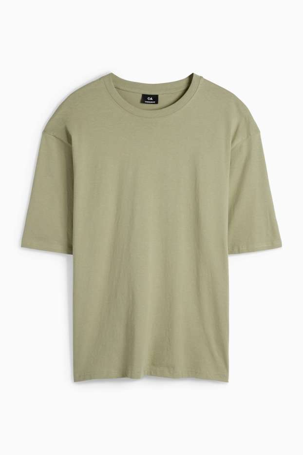 Hommes - T-shirt - oversize - vert