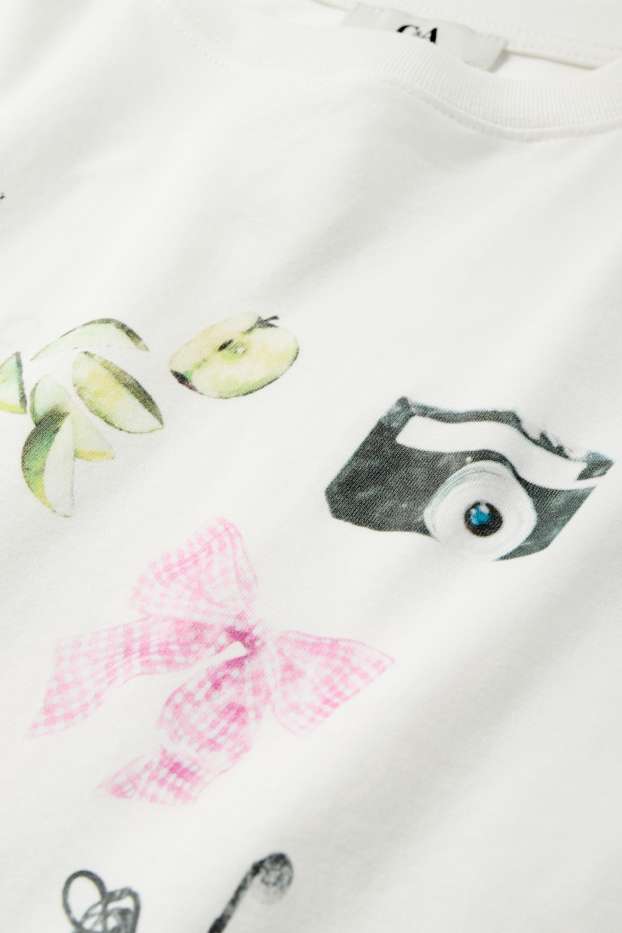 Dames - T-shirt - oversized - wit