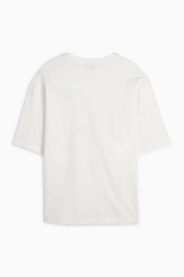 Dames - T-shirt - oversized - wit