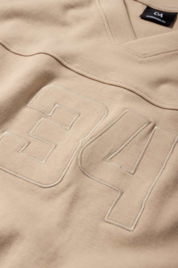 Uomo - T-shirt - oversize - beige