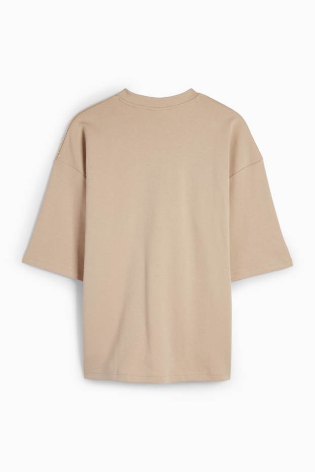 Uomo - T-shirt - oversize - beige