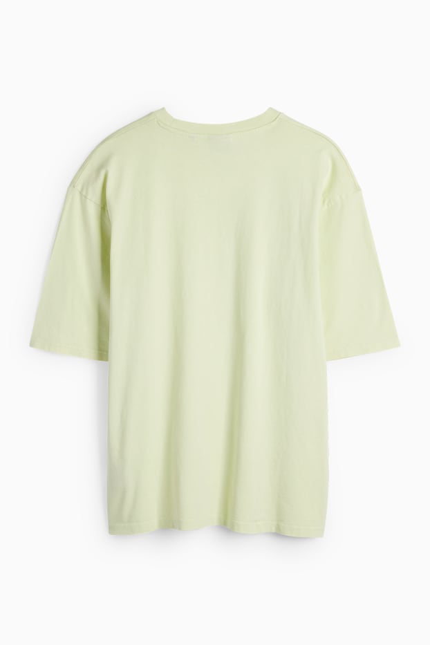 Uomo - T-shirt - oversize - verde menta