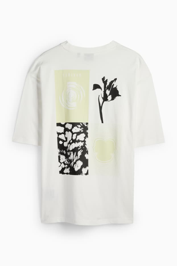 Home - Samarreta de màniga curta - oversized - blanc