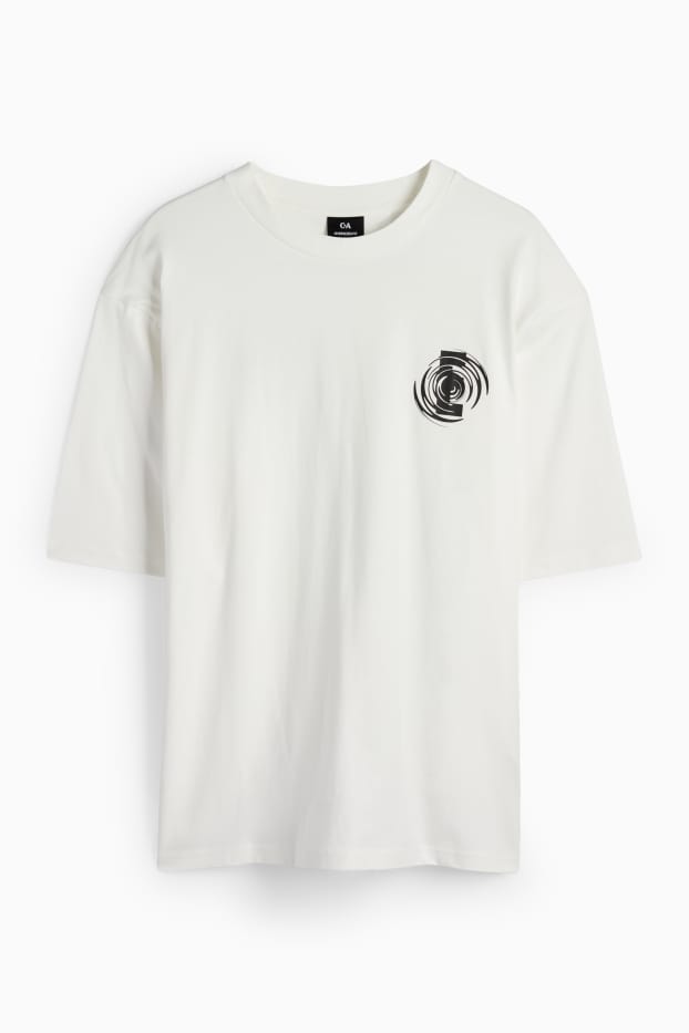 Home - Samarreta de màniga curta - oversized - blanc