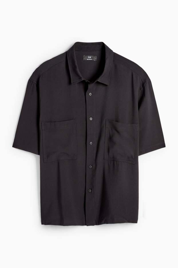 Herren - Hemd - Relaxed Fit - Kent - schwarz