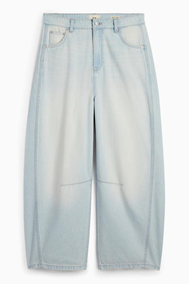 Femmes - Balloon jean - mid waist - jean bleu clair