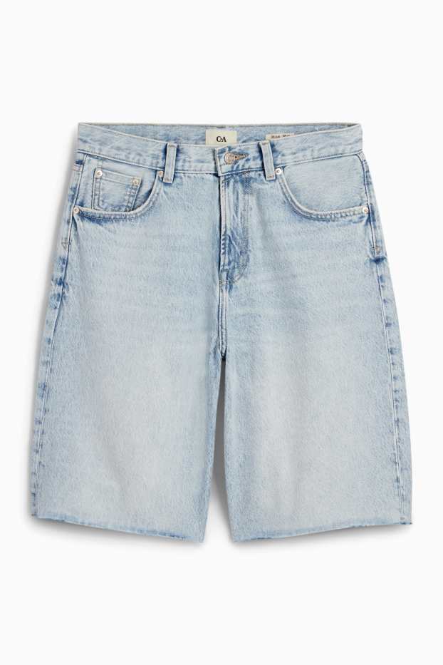 Dámské - Džínové šortky - mid waist - džíny - světle modré