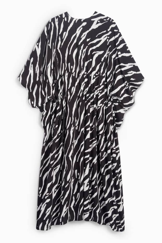 Femmes - Kimono - à motif - blanc / noir