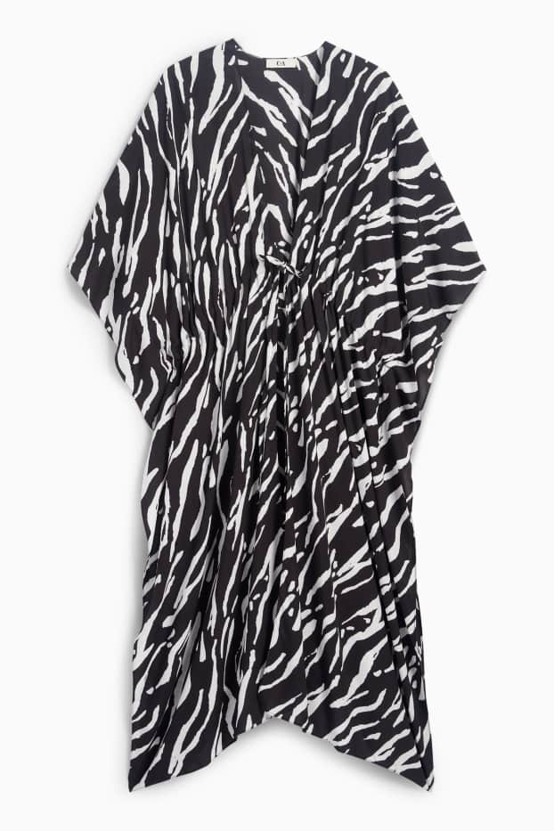 Femmes - Kimono - à motif - blanc / noir