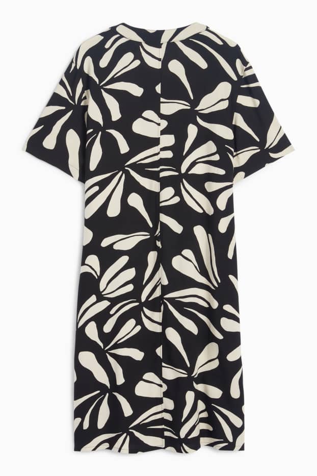 Mujer - Vestido de viscosa - estampado - negro / beis