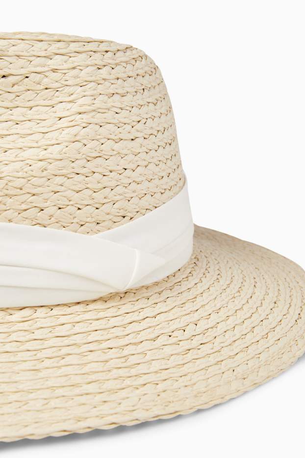 Dona - Barret de palla - beix clar