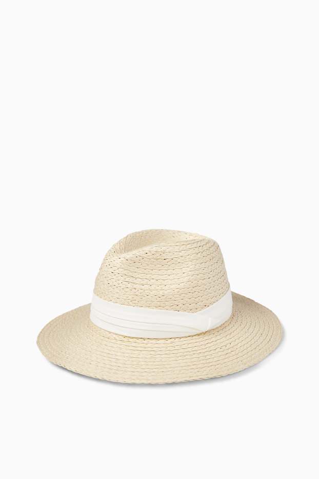 Dona - Barret de palla - beix clar