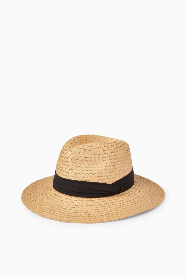 Dames - Strohoed - beige