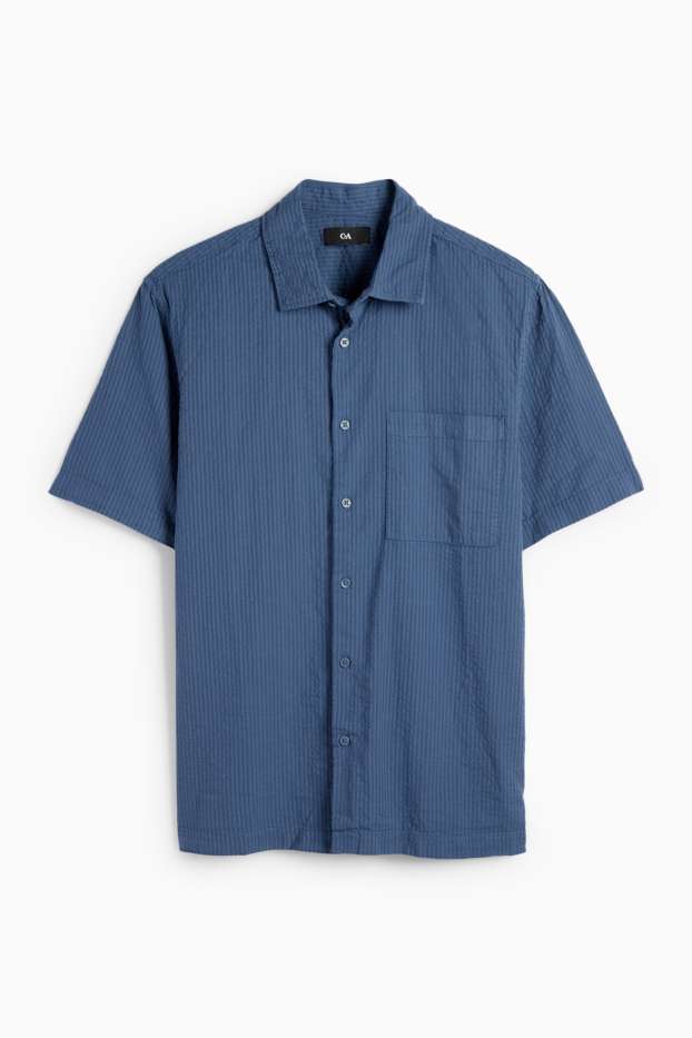 Hombre - Camisa - relaxed fit - Kent - azul oscuro