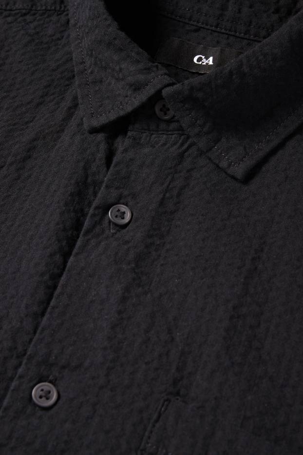 Herren - Hemd - Relaxed Fit - Kent - schwarz