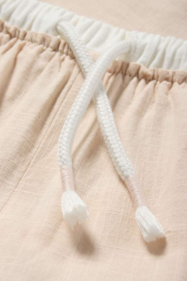 Kinder Mädchen - Stoffhose - hellbeige