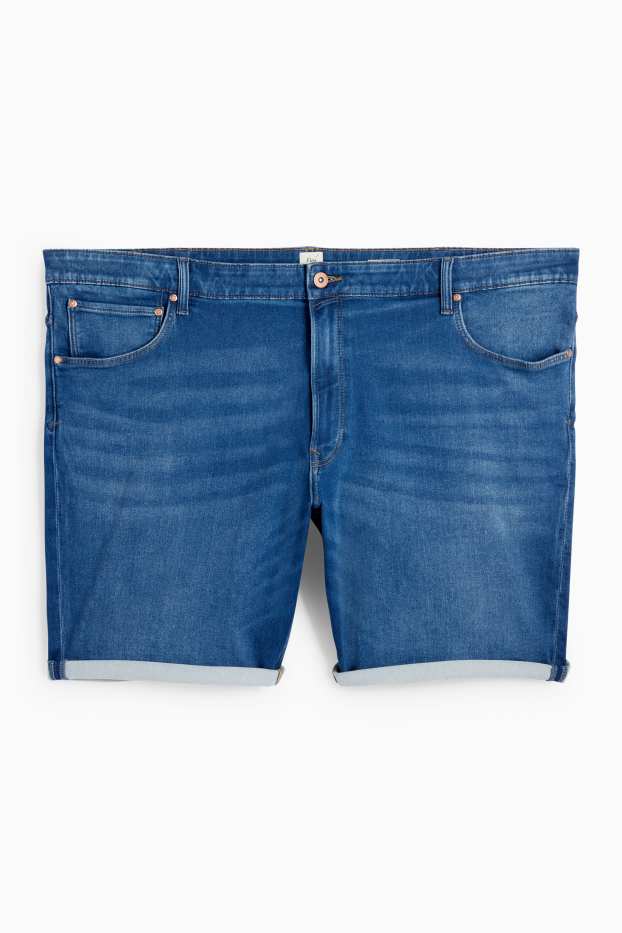 Men - Denim shorts - Flex jog denim - blue denim