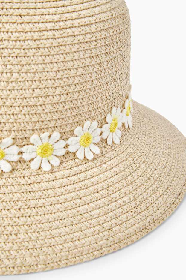 Nena - Flor - barret de palla - beix clar