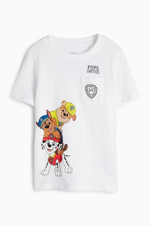 Enfants garçons - La Pat’ Patrouille - Chase, Marcus, Ruben - T-shirt - blanc