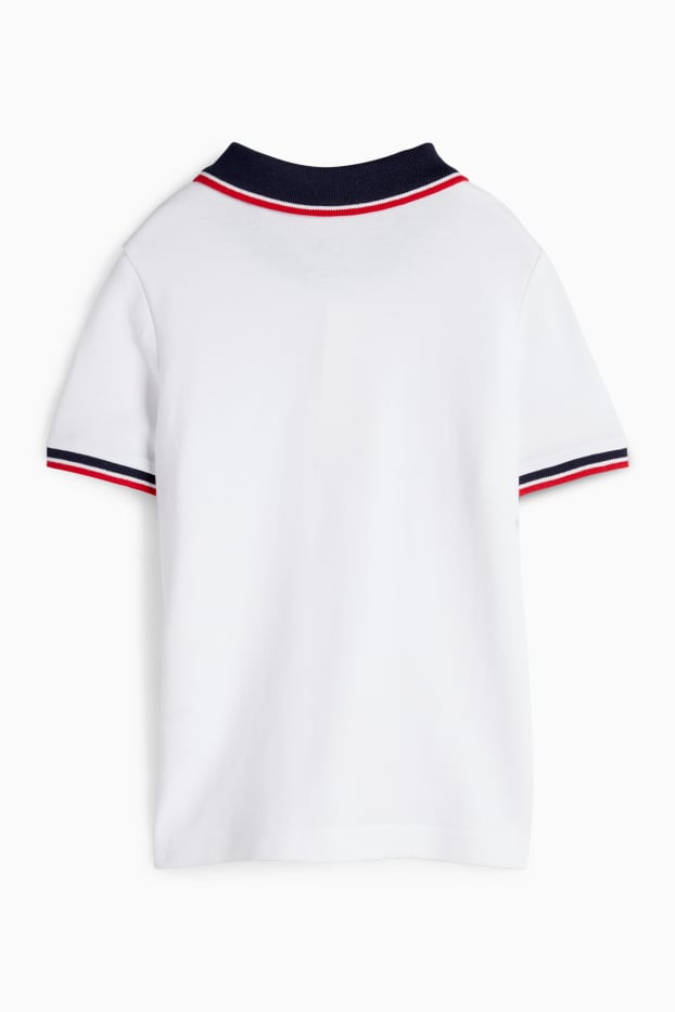 Kinderen: jongens - Tractor - poloshirt - wit