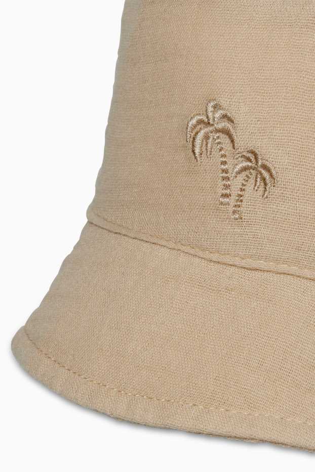 Bebés niños - Palmeras - sombrero para bebé - beis