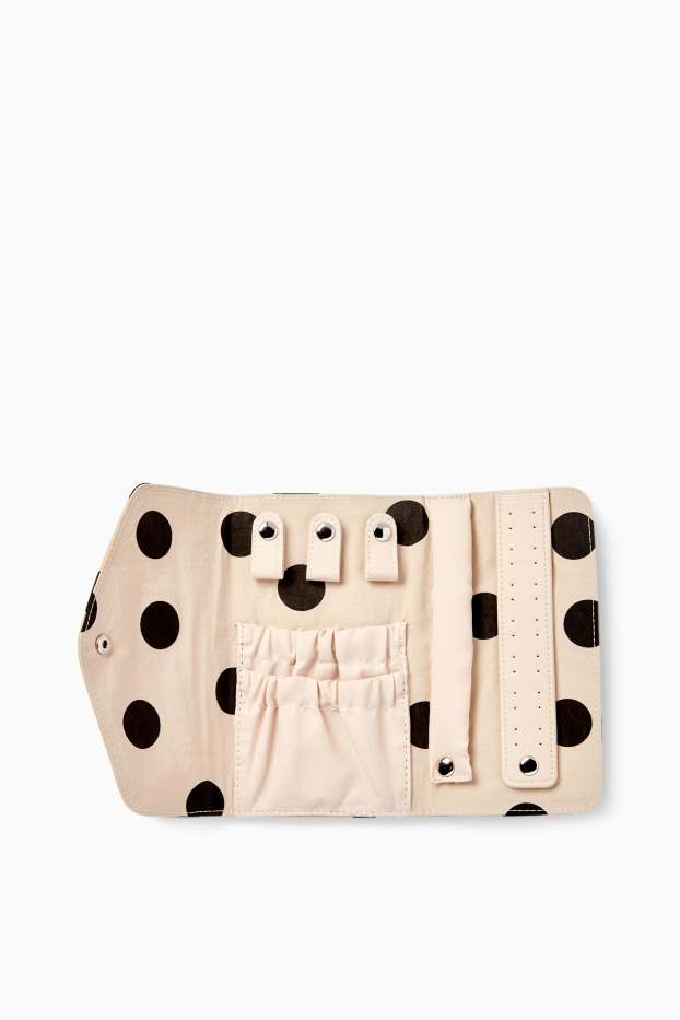 Mujer - Joyero - de lunares - beige claro