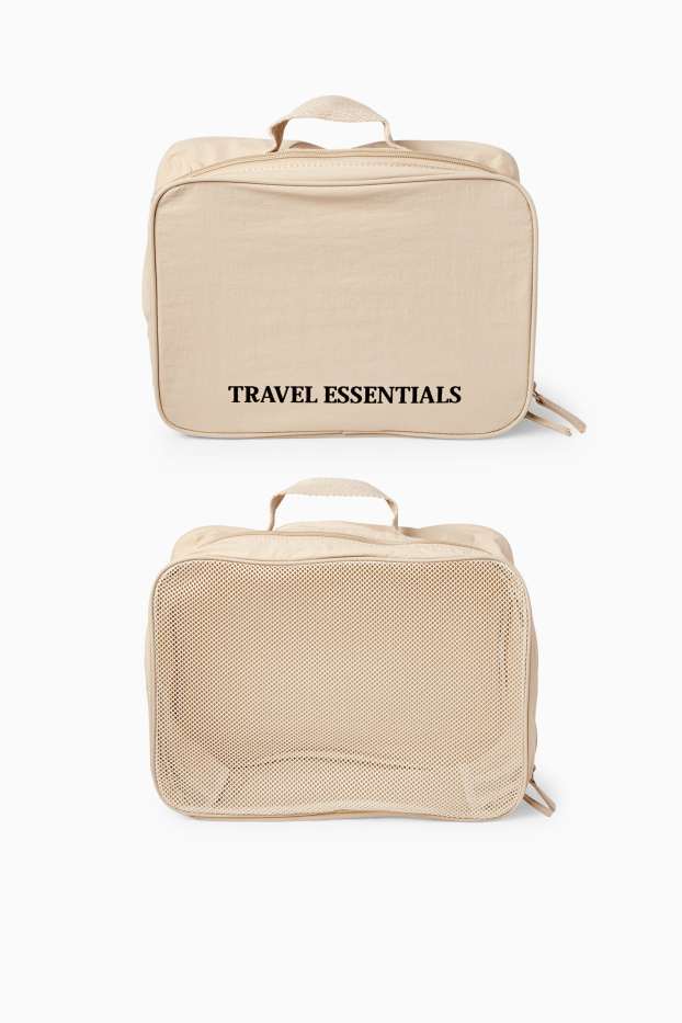 Dames - Reistas - 3-delig - licht beige