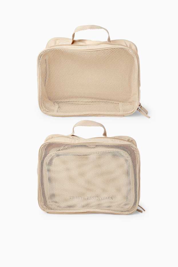 Dames - Reistas - 3-delig - licht beige