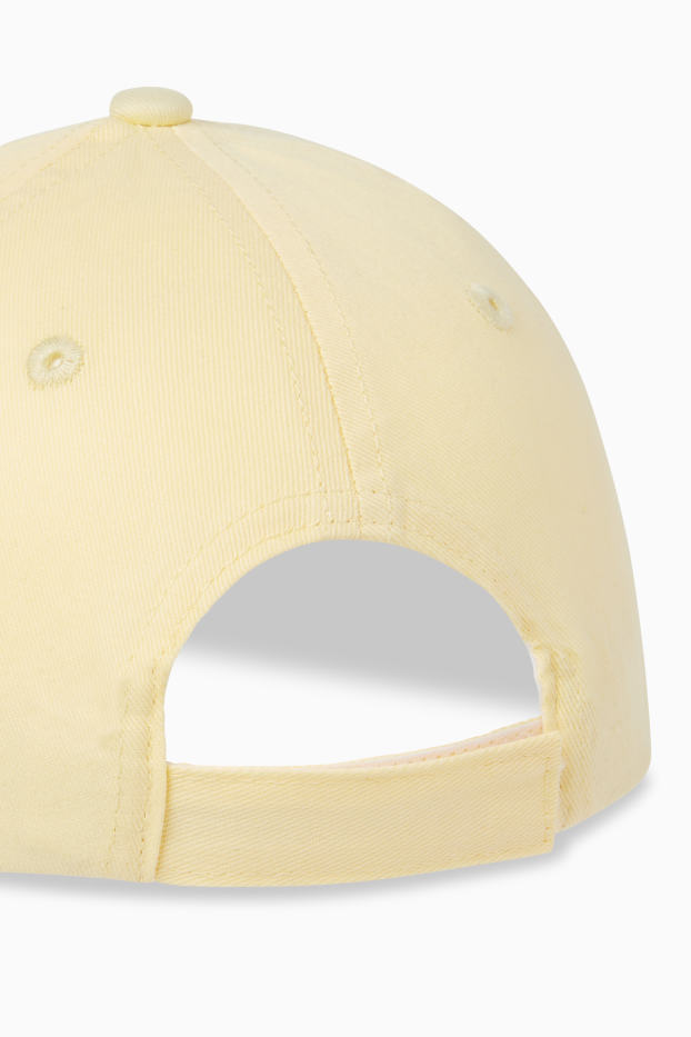 Kinder Mädchen - Blume - Baseballcap - hellgelb