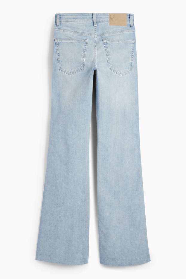 Women - Flared jeans - high waist - LYCRA® - denim-light blue