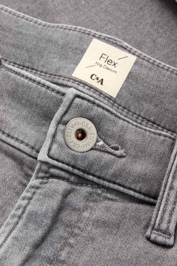 Men - Denim shorts - Flex jog denim - LYCRA® - denim-light gray