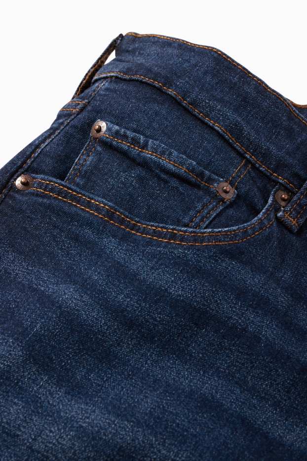 Bărbați - Pantaloni scurți de blugi - LYCRA® - denim-albastru închis