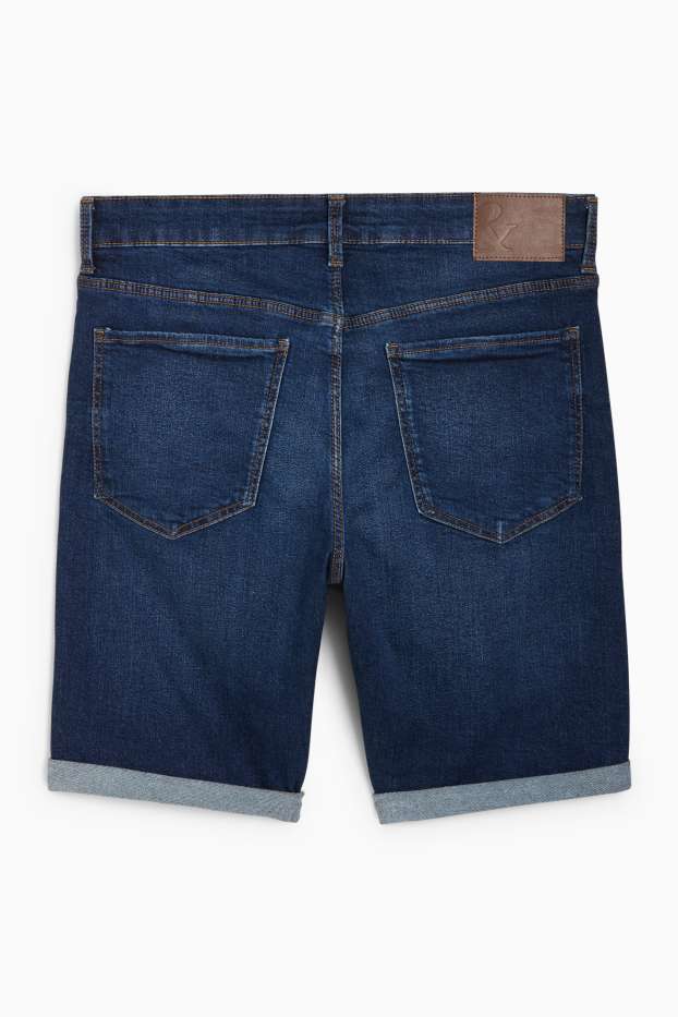 Bărbați - Pantaloni scurți de blugi - LYCRA® - denim-albastru închis