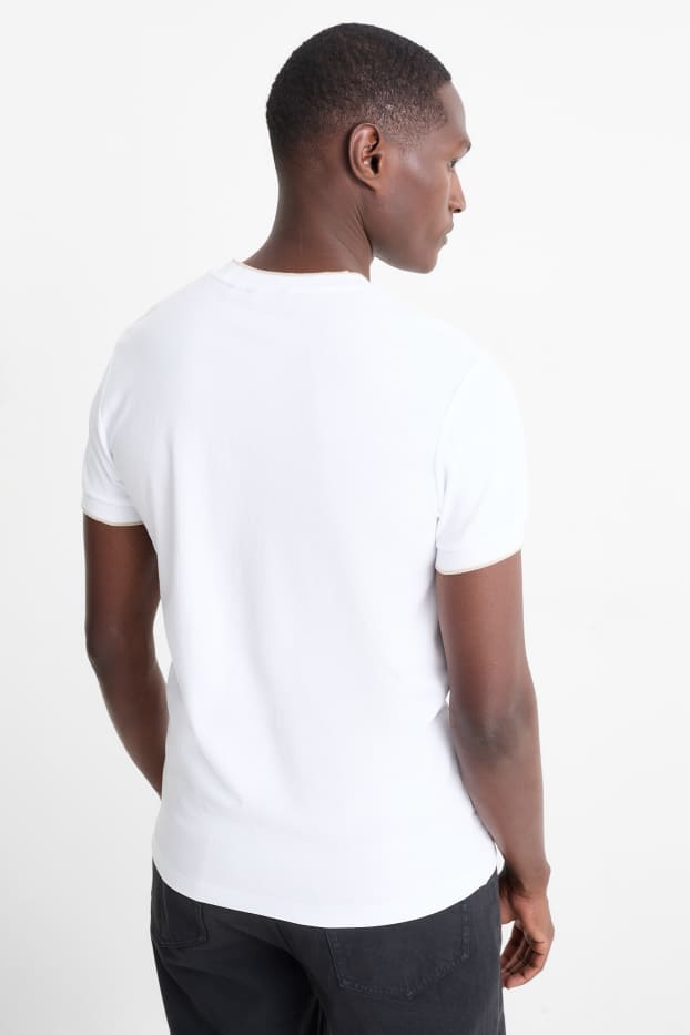 Herren - T-Shirt - Slim Fit - weiß