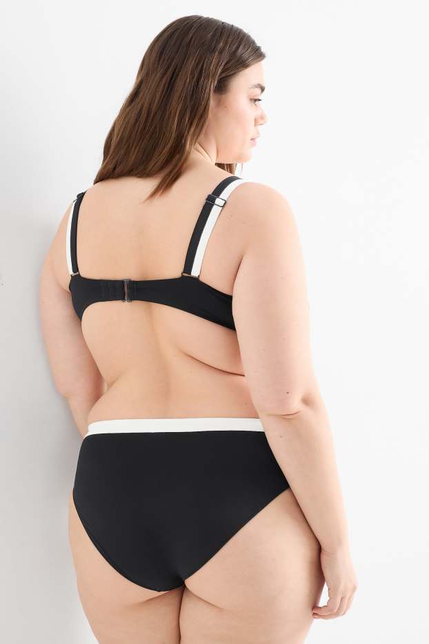 Dona - Calces de biquini - mid waist - LYCRA® XTRA LIFE™ - negre/blanc