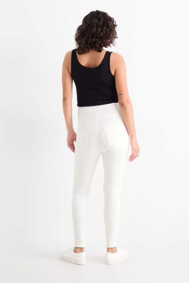 Dámské - Těhotenské džíny - jegging jeans - LYCRA® - krémově bílá