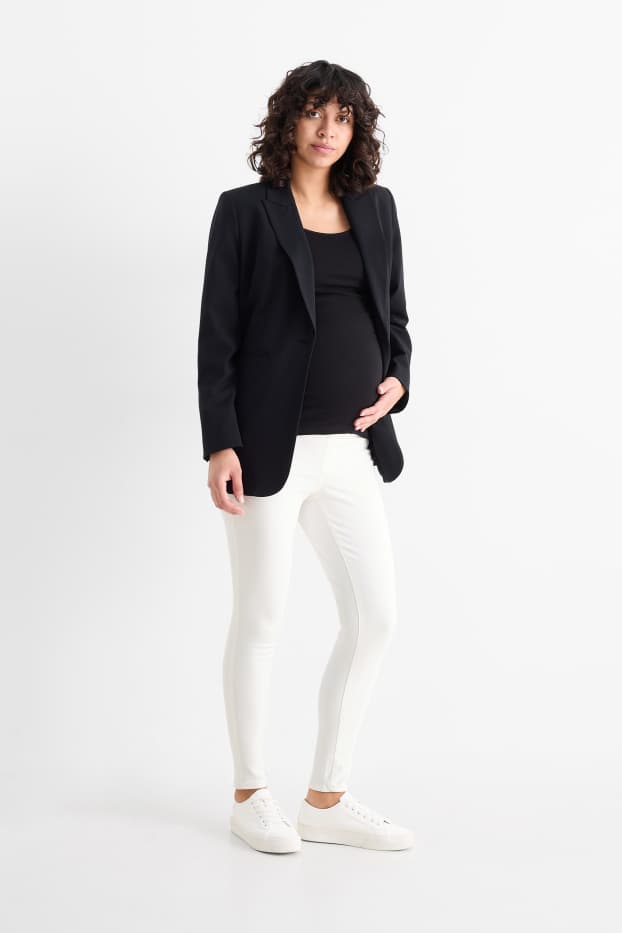 Dámské - Těhotenské džíny - jegging jeans - LYCRA® - krémově bílá