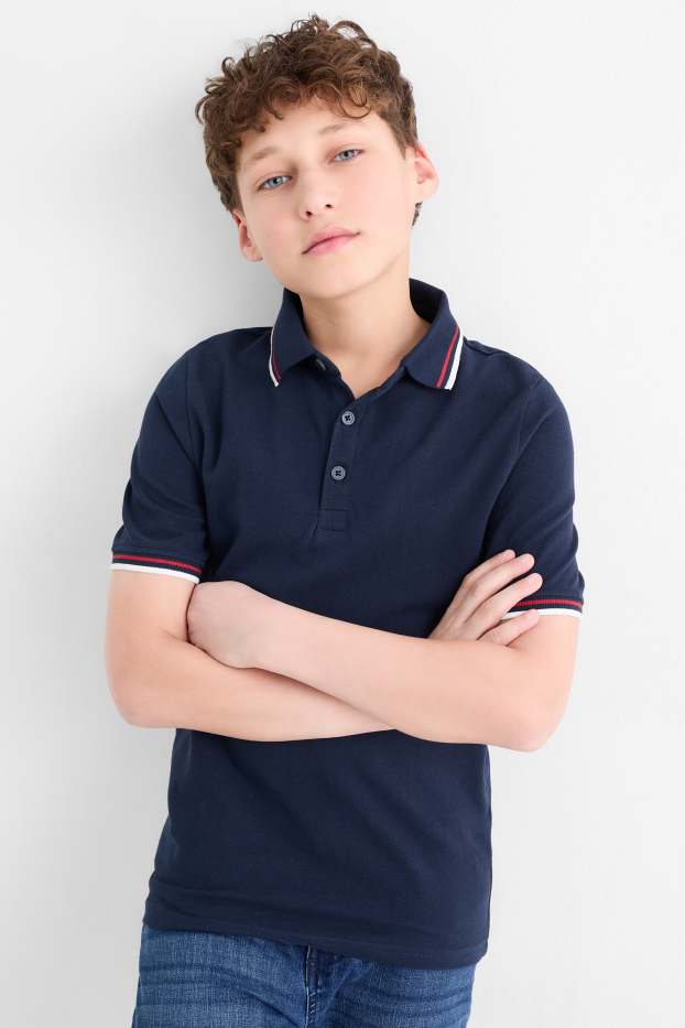 Enfants garçons - Polo - bleu foncé