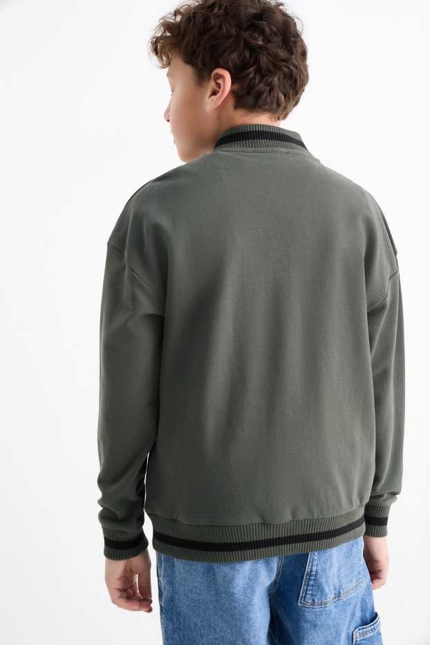 Nen - Patinador - jaqueta d’estil universitari - estructurada - verd fosc