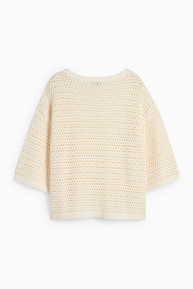 Damen - Pullover - hellbeige