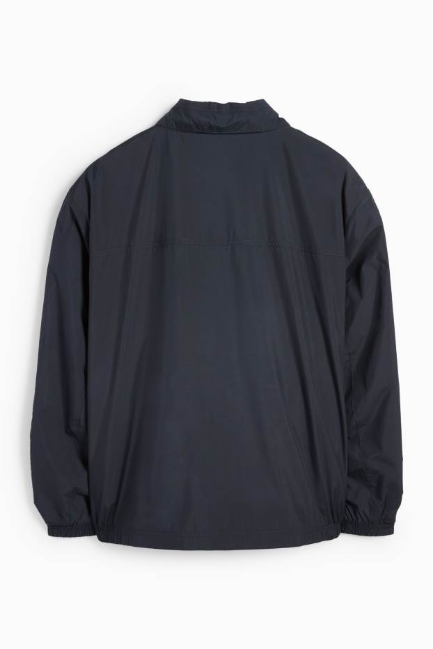 Bărbați - Jachetă cu glugă - rezistentă la apă - albastru închis