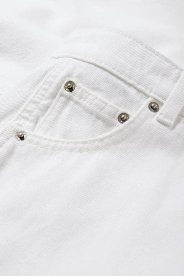 Dámské - Balloon jeans - mid waist - bílá