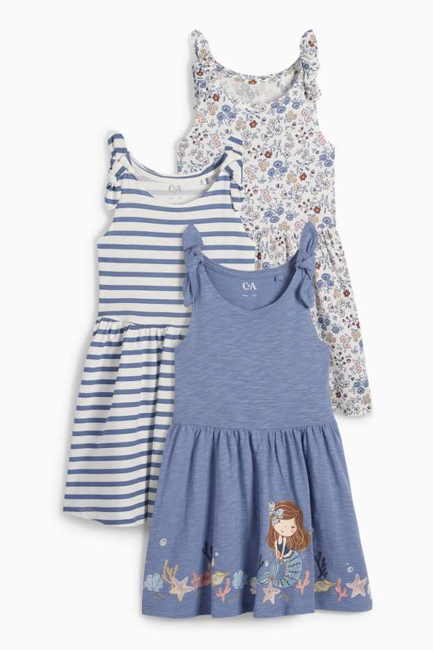 Nena - Paquet de 3 - sirena marina - vestit - blau