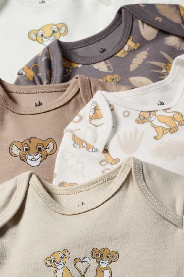 Unisex - Multipack 5er - Der König der Löwen - Baby-Body - hellbeige