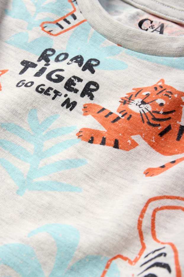 Bambini - Tigre - pigiama corto - 2 pezzi - grigio chiaro