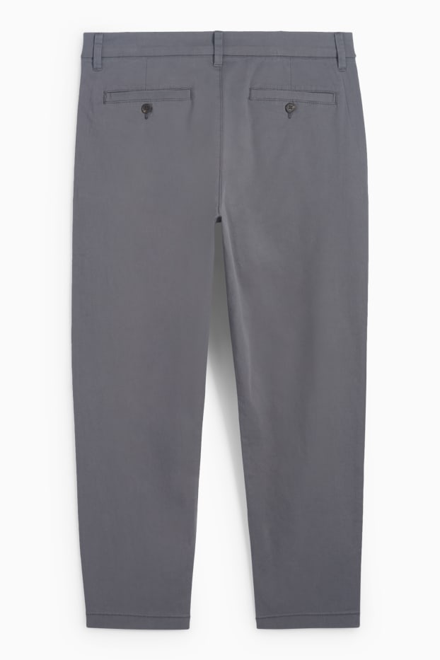 Hommes - Chino - tapered fit - gris foncé